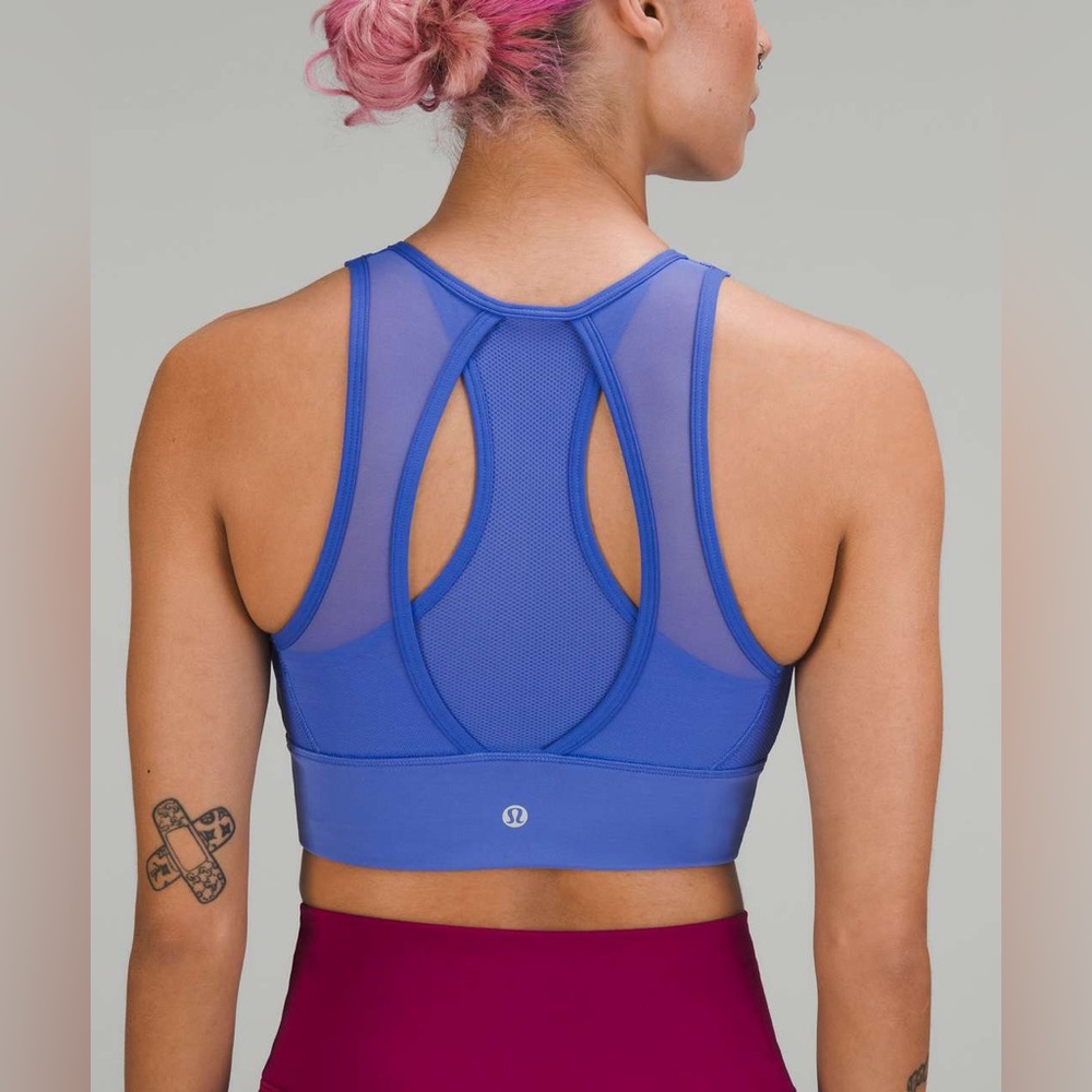 Lululemon Everlux High-Neck Train Bra Wild Indigo - Picture 13 of 15